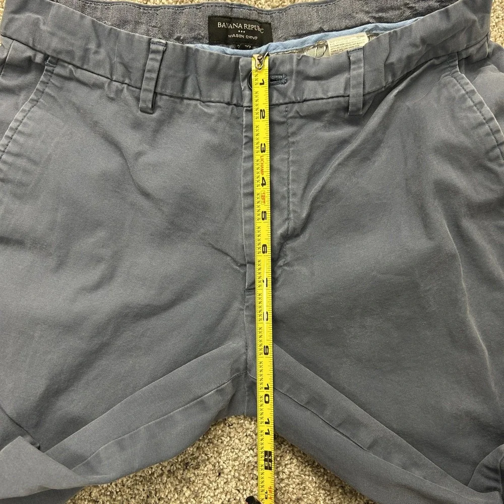 Banana Republic Pants Mens 31x32 Blue Chino Flat Front Straight Leg Stretch
